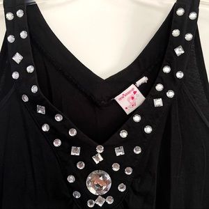 Sleeveless jeweled tank by One Step up in good condition & cute to wear